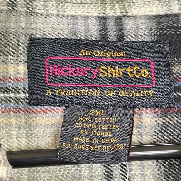 Men’s Extra Heavy Pearl Snap Plaid Flannel Outdoor Shacket Blue Tan Red 2XL NWT - Picture 4 of 9